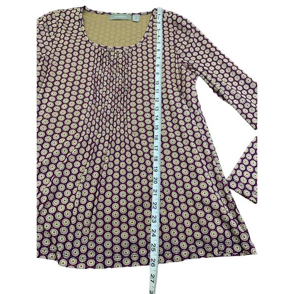 Liz Claiborne Blouse Long Sleeve Geometric Print Boho Size Large - Picture 6 of 7